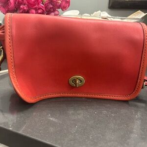 Elegant Red Leather Women's Bag